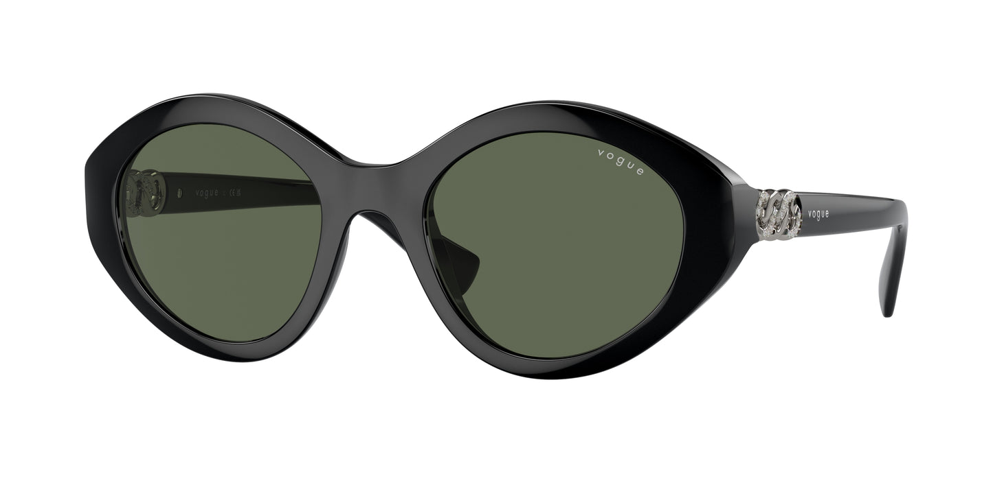 Vogue VO5576SB Oval Sunglasses W44/71-Black 52-140-21 - Color Map Black