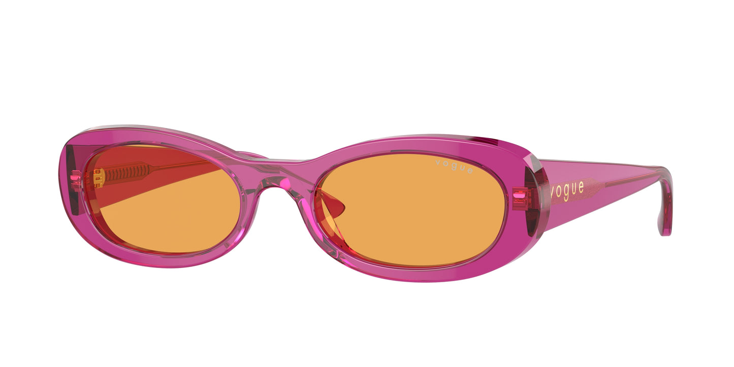 Vogue VO5582S Oval Sunglasses 3165/7-Transparent Violet 53-140-20 - Color Map Violet