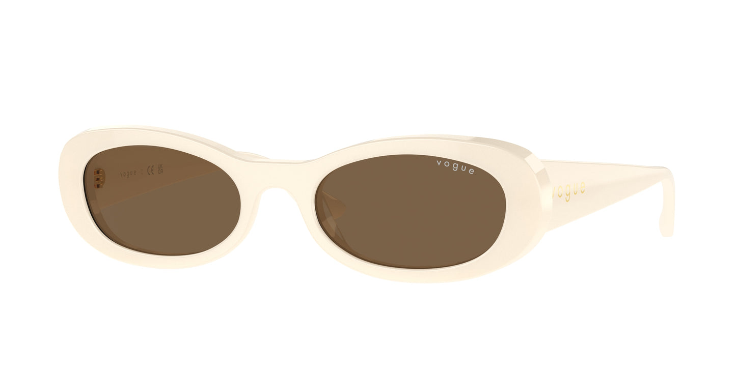Vogue VO5582S Oval Sunglasses 316773-Full Ivory 53-140-20 - Color Map White