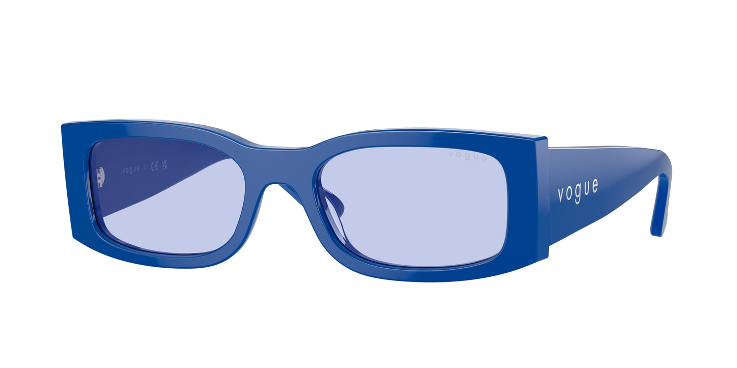 Vogue VO5584S Rectangle Sunglasses 31621A-Full Blue 53-140-19 - Color Map Blue