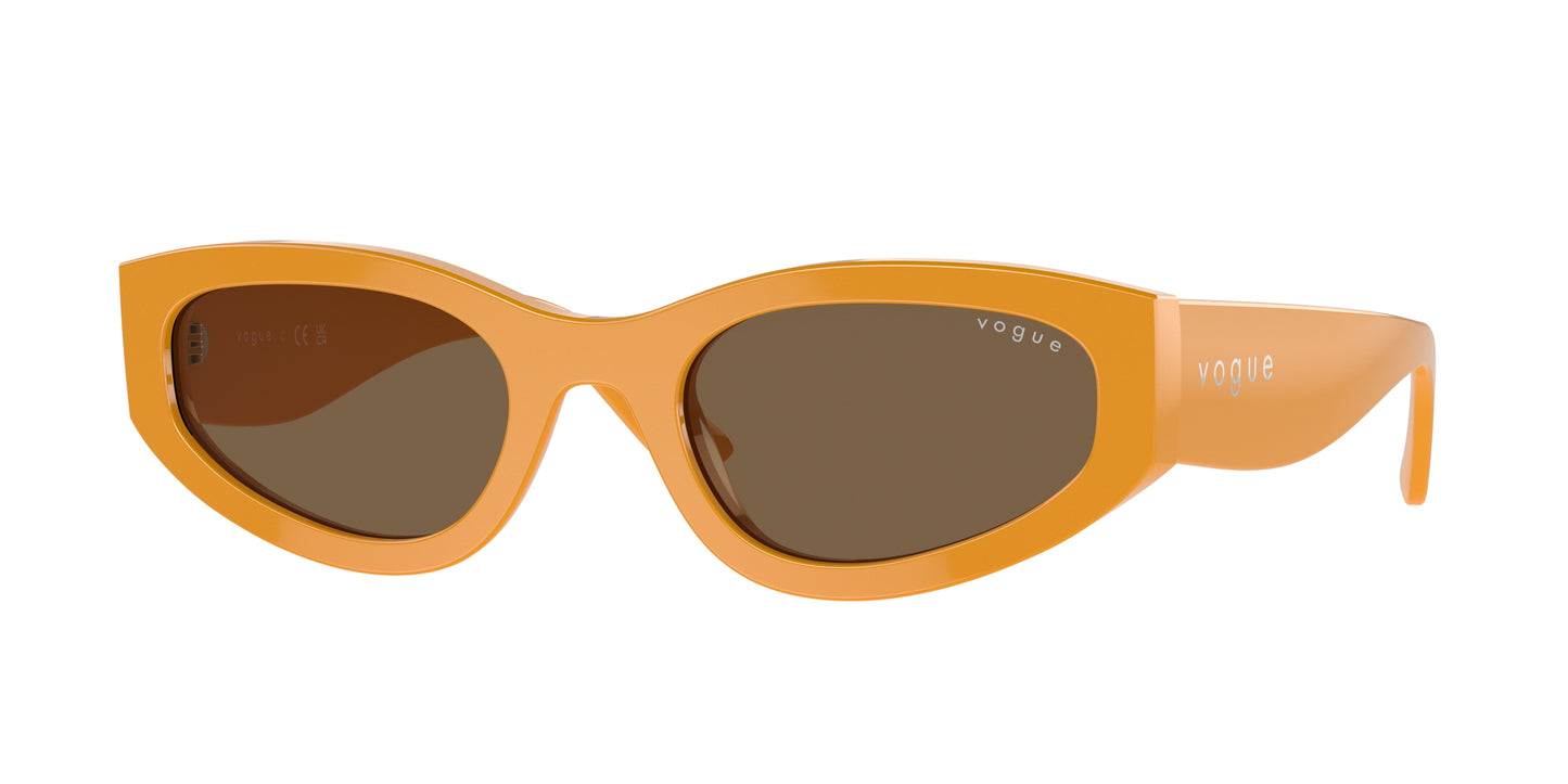 Vogue VO5585S Irregular Sunglasses 315973-Full Ocher 54-140-22 - Color Map Yellow