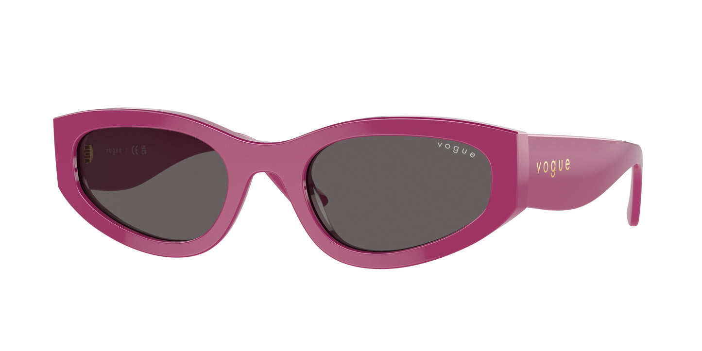 Vogue VO5585S Irregular Sunglasses 316087-Full Fuchsia 54-140-22 - Color Map Pink