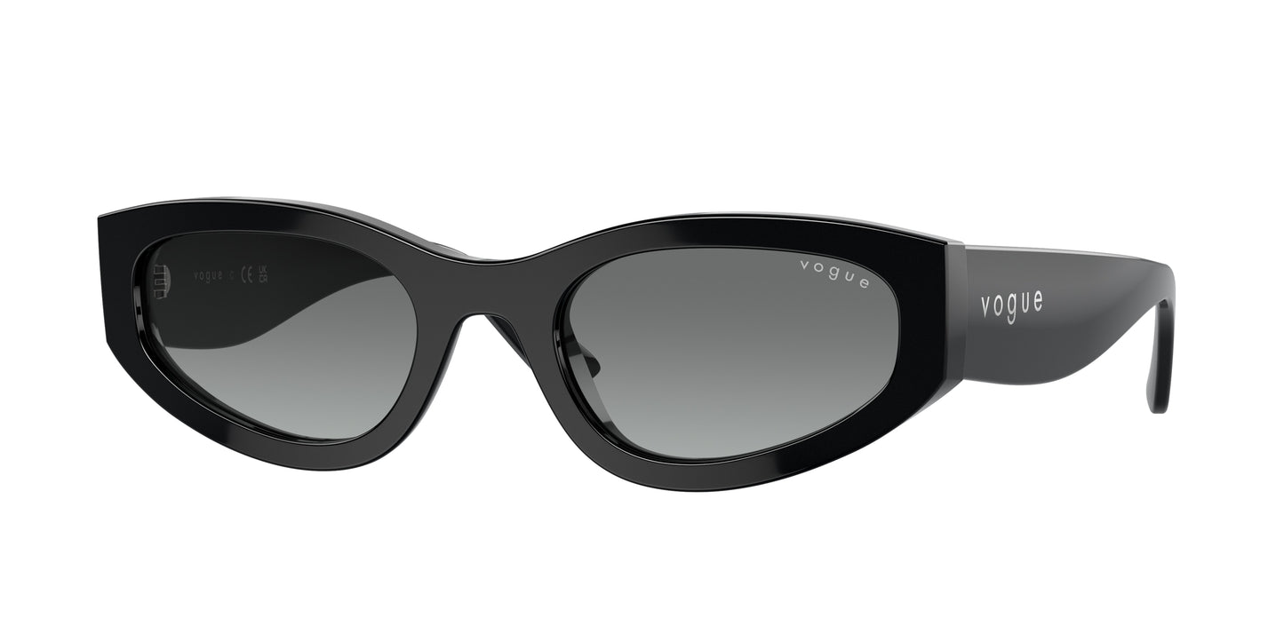 Vogue VO5585S Irregular Sunglasses W44/11-Black 54-140-22 - Color Map Black