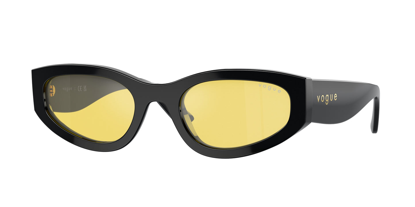 Vogue VO5585S Irregular Sunglasses W44/85-Black 54-140-22 - Color Map Black