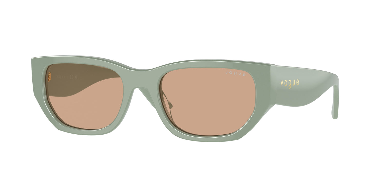 Vogue VO5586S Rectangle Sunglasses 3161/3-Full Light Green 53-140-19 - Color Map Green