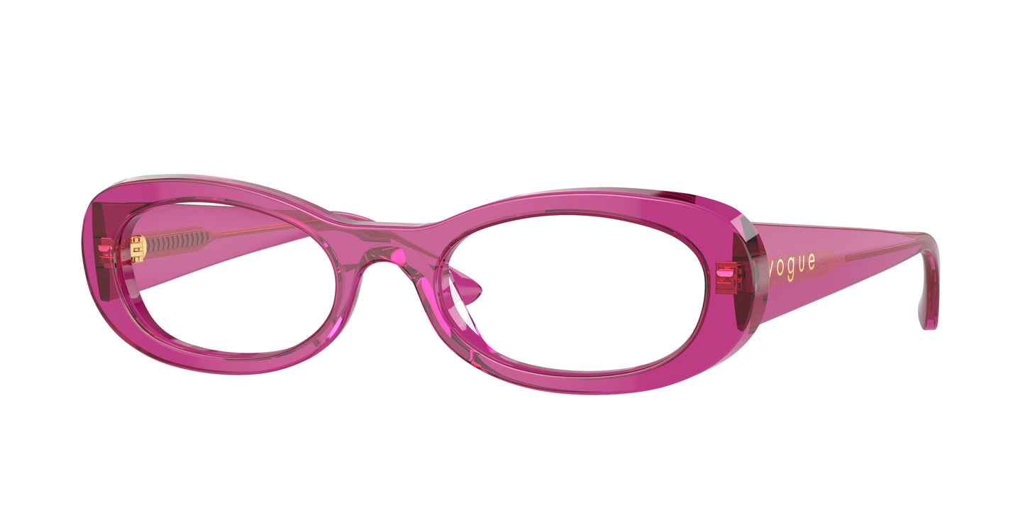 Vogue VO5596 Oval Eyeglasses 3165-Transparent Violet 53-140-20 - Color Map Violet