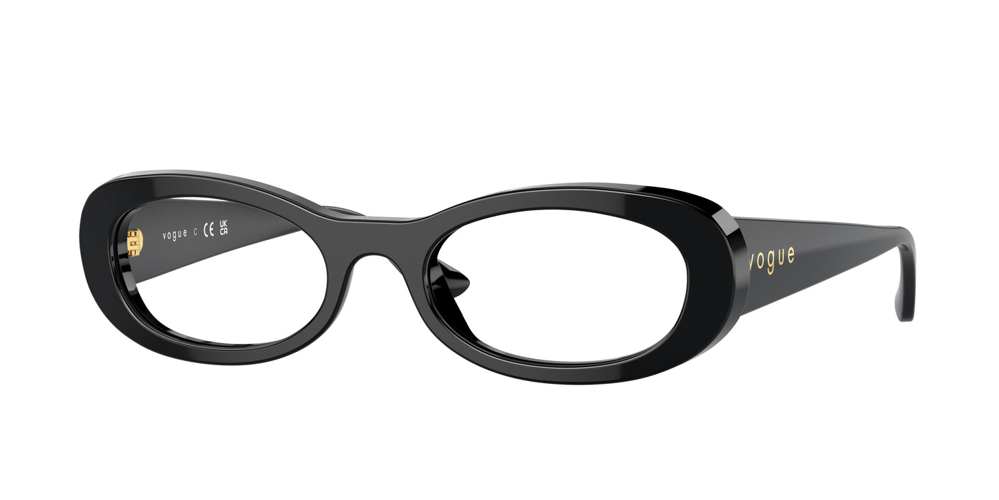 Vogue VO5596 Oval Eyeglasses W44-Black 53-140-20 - Color Map Black