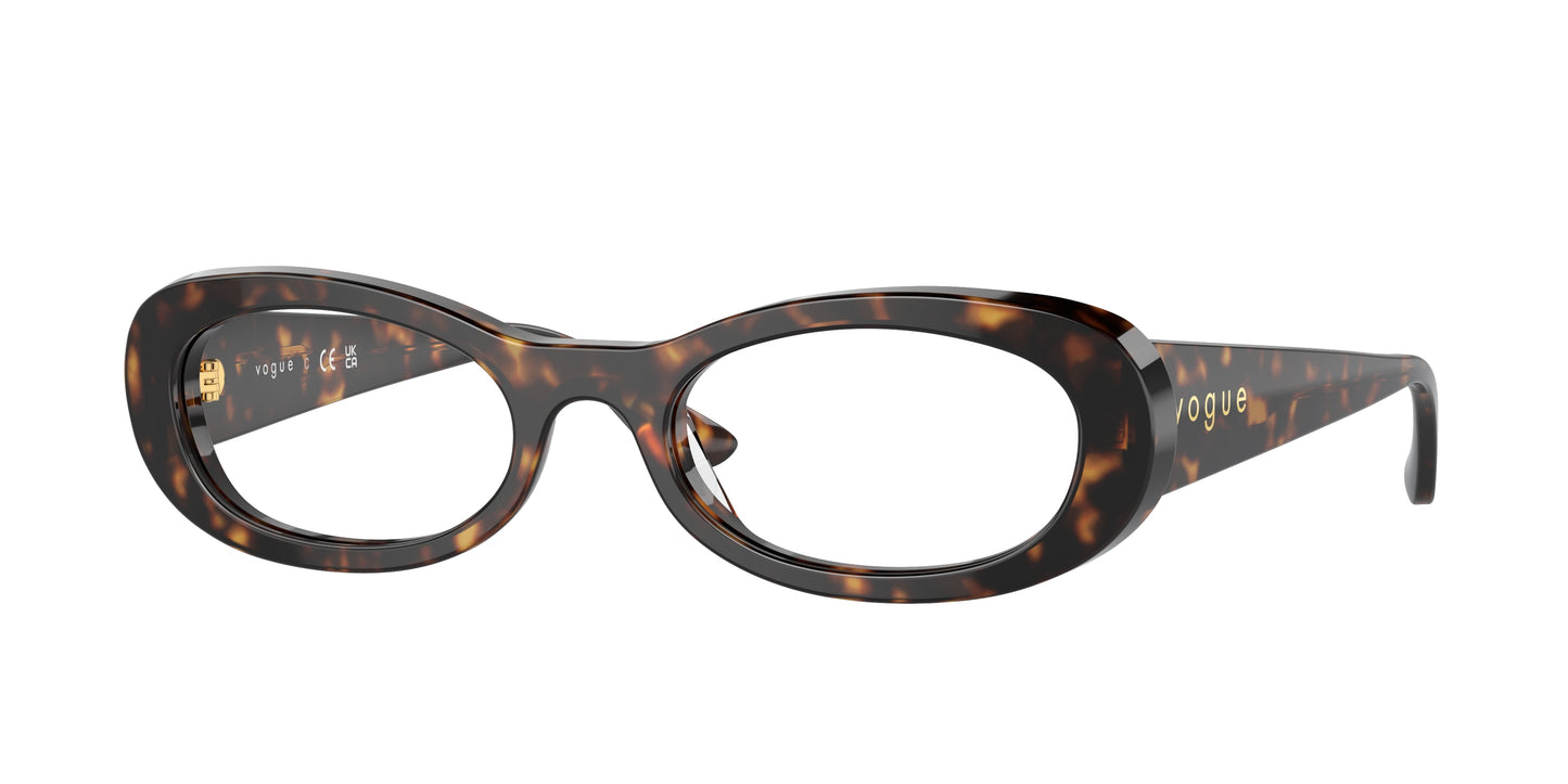 Vogue VO5596 Oval Eyeglasses W656-Dark Havana 53-140-20 - Color Map Brown
