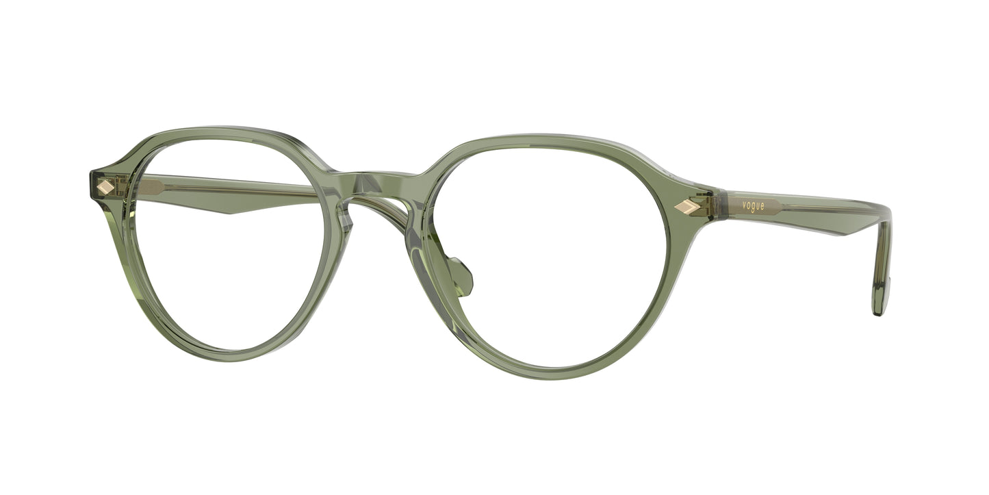 Vogue VO5598 Phantos Eyeglasses 3187-Transparent Green 50-145-20 - Color Map Green