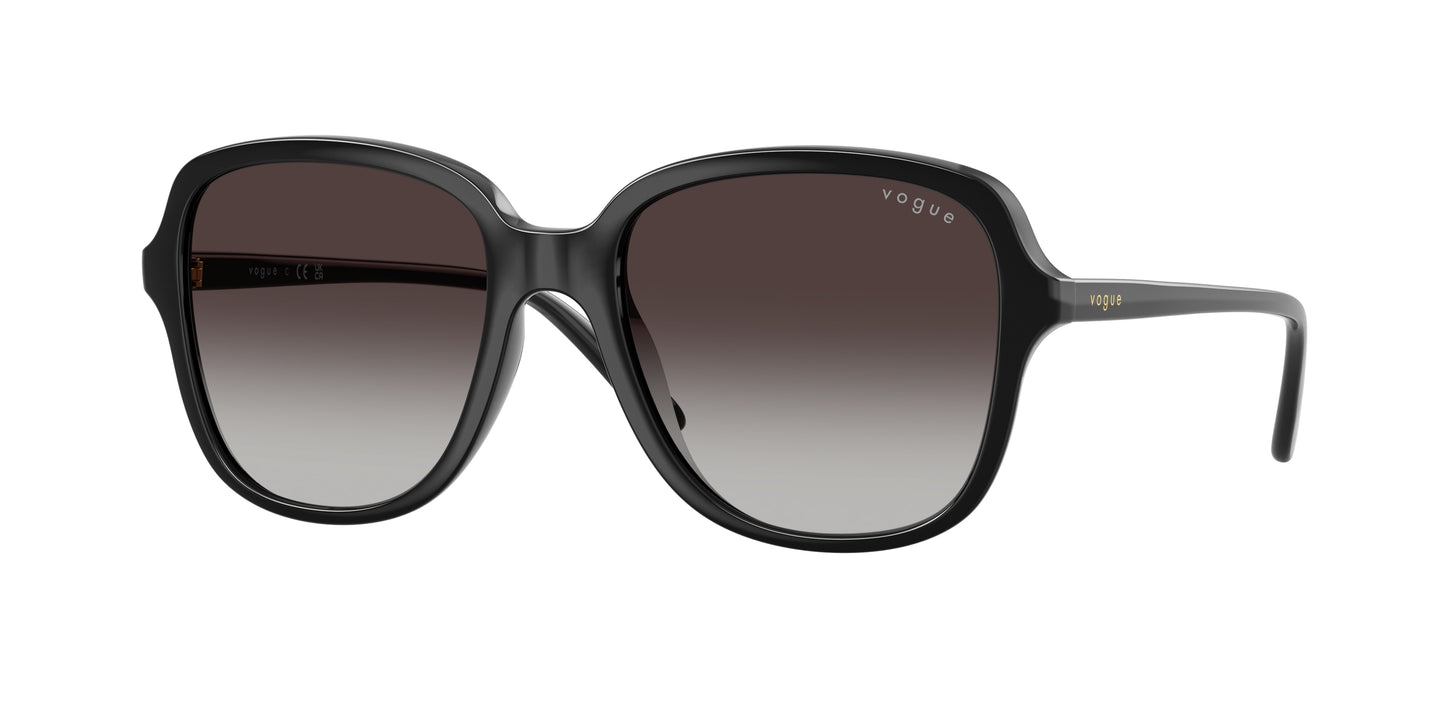 Vogue VO5601SF Square Sunglasses W44/8G-Black 53-140-18 - Color Map Black