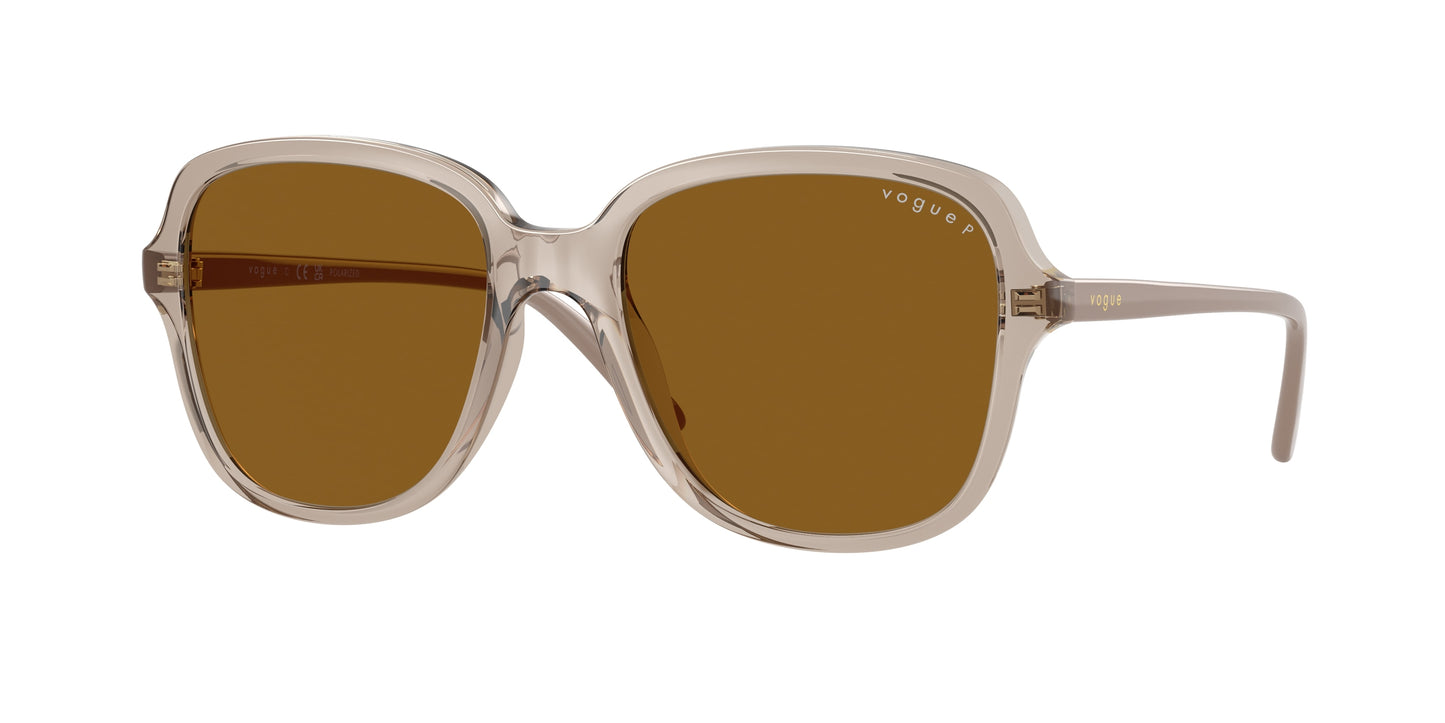 Vogue VO5601S Square Sunglasses 299083-Transparent Caramel 53-140-18 - Color Map Brown