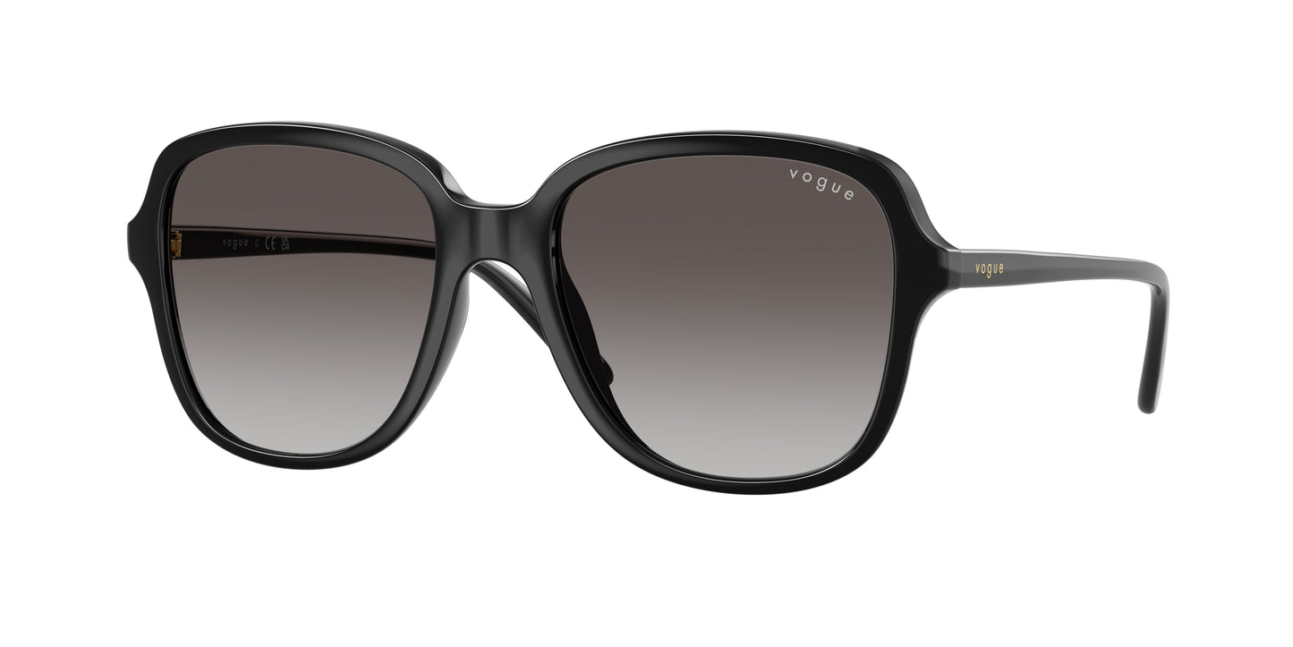 Vogue VO5601S Square Sunglasses W44/8G-Black 53-140-18 - Color Map Black