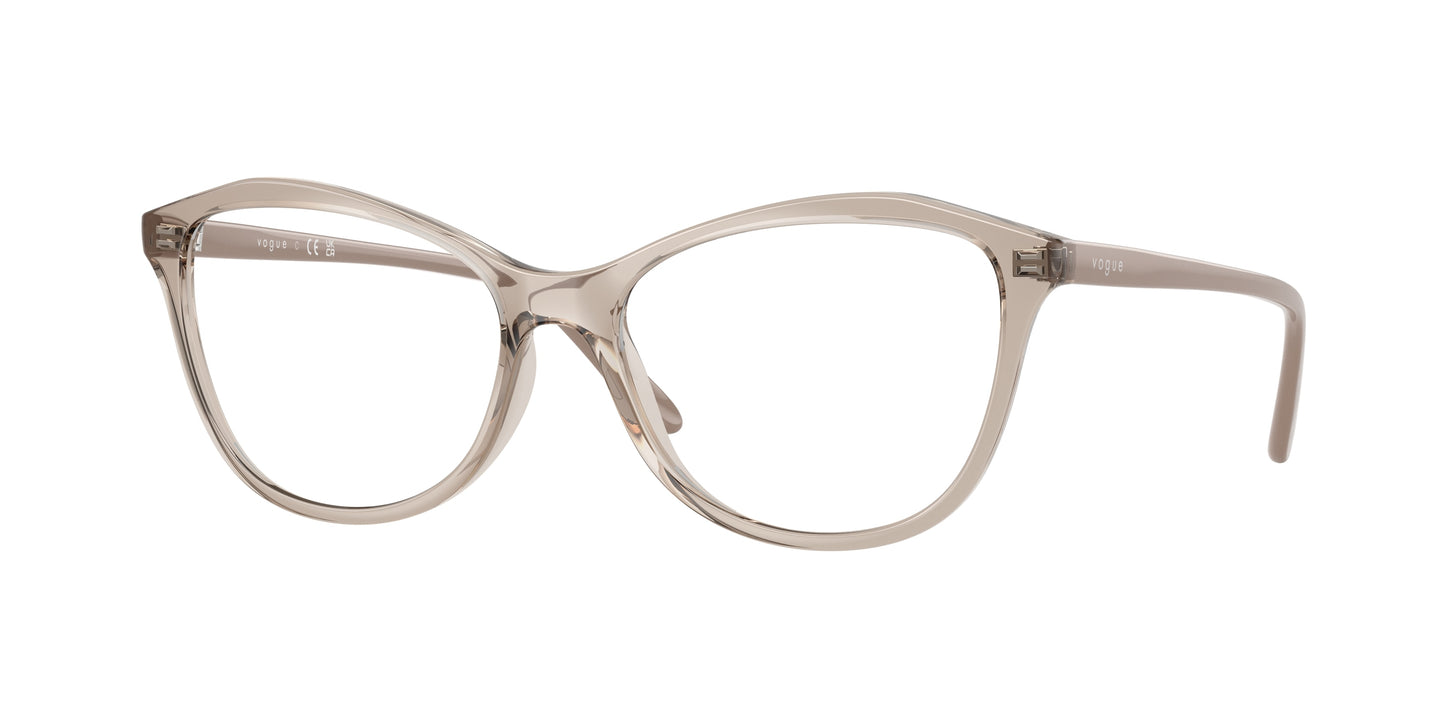 Vogue VO5602 Irregular Eyeglasses 2990-Transparent Caramel 54-140-16 - Color Map Brown