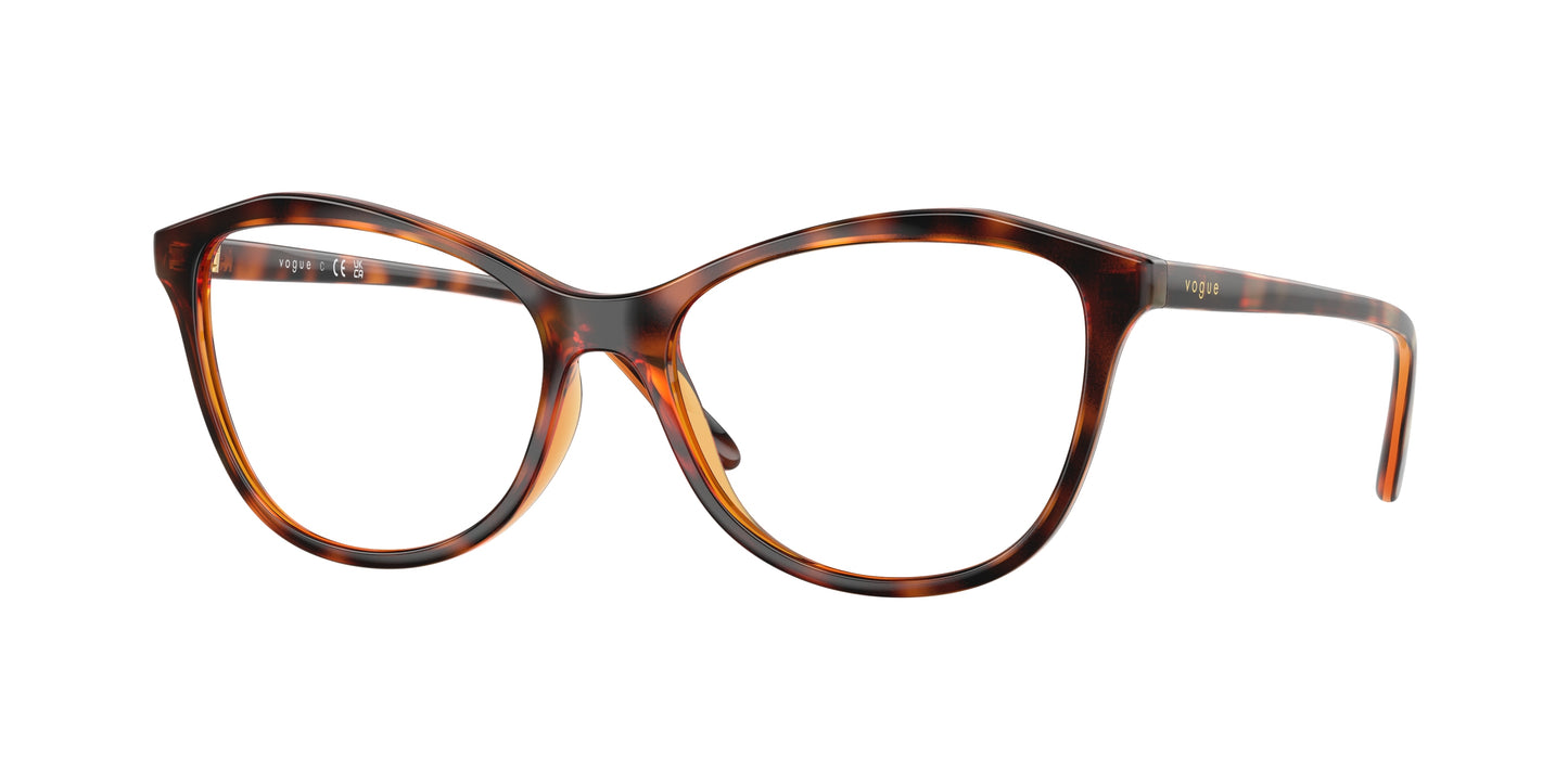 Vogue VO5602 Irregular Eyeglasses W656-Dark Havana 54-140-16 - Color Map Brown