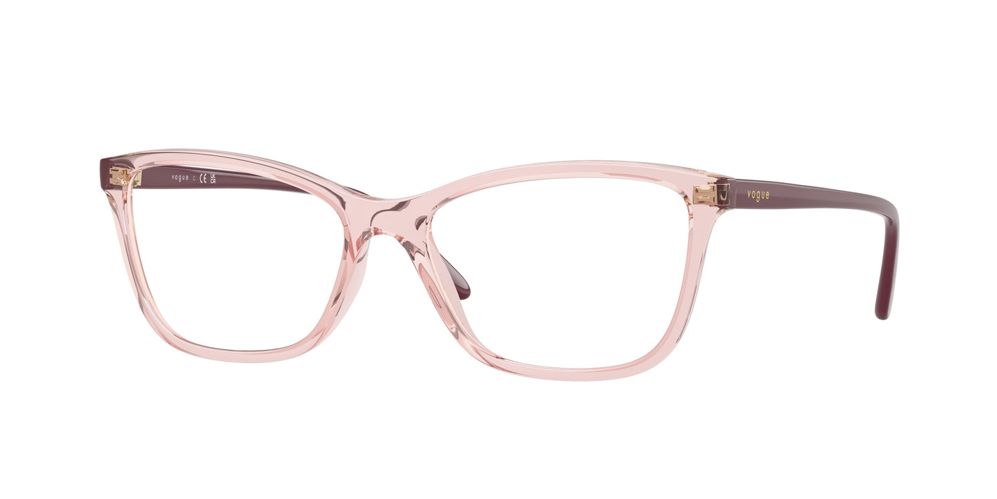 Vogue VO5603F Butterfly Eyeglasses 2942-Transparent Pink 54-140-16 - Color Map Pink