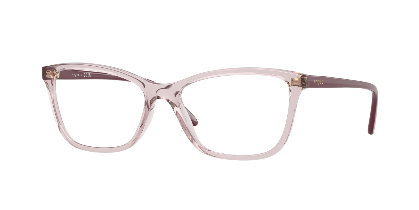 Vogue VO5603 Butterfly Eyeglasses 2942-Transparent Pink 54-140-16 - Color Map Pink