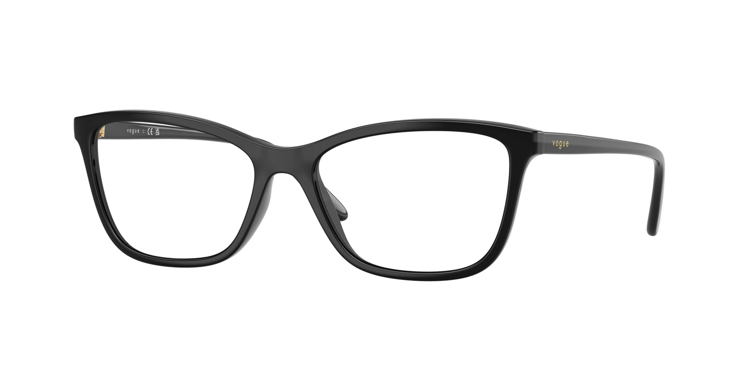 Vogue VO5603 Butterfly Eyeglasses W44-Black 54-140-16 - Color Map Black