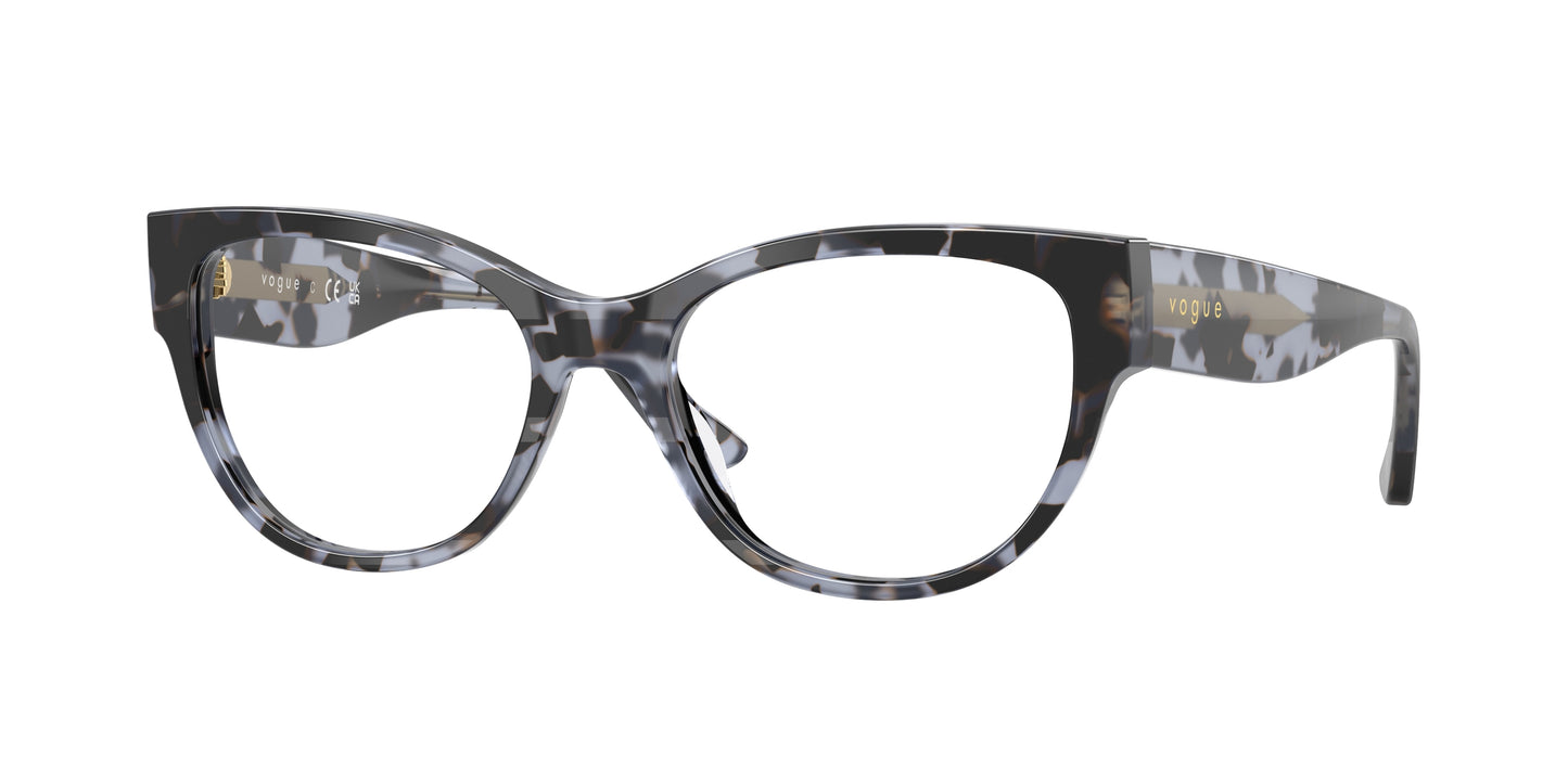 Vogue VO5604 Cat Eye Eyeglasses 3147-Blue Tortoise 53-140-17 - Color Map Blue