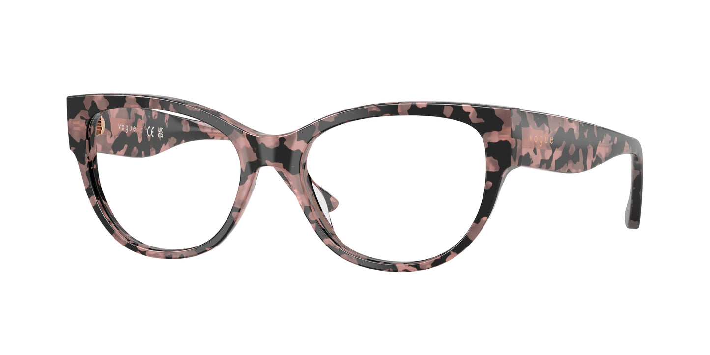 Vogue VO5604 Cat Eye Eyeglasses 3150-Pink Tortoise 53-140-17 - Color Map Tortoise