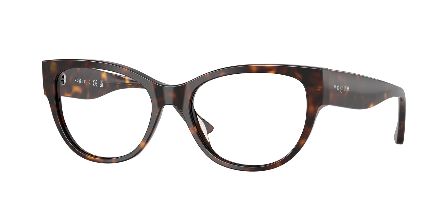 Vogue VO5604 Cat Eye Eyeglasses W656-Dark Havana 53-140-17 - Color Map Brown