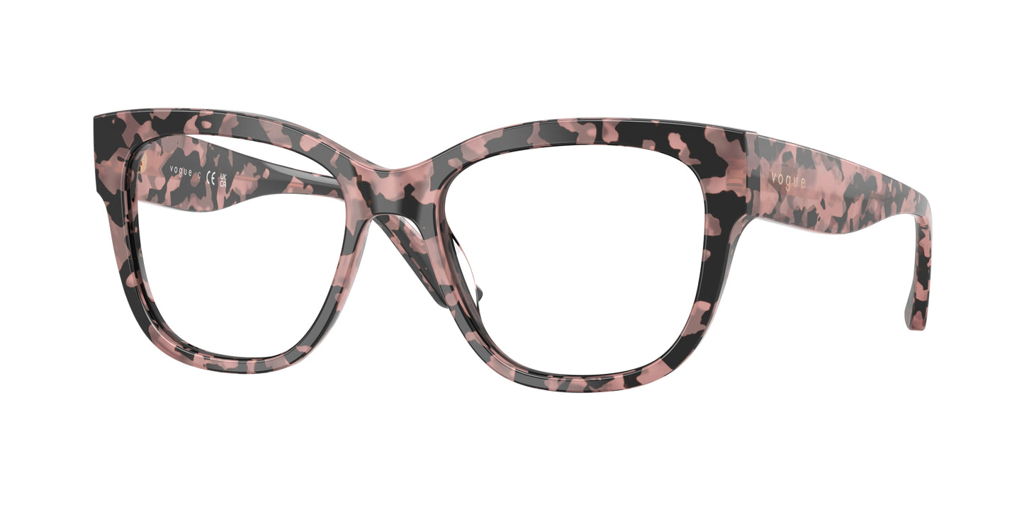 Vogue VO5605F Square Eyeglasses 3150-Pink Tortoise 53-140-16 - Color Map Tortoise