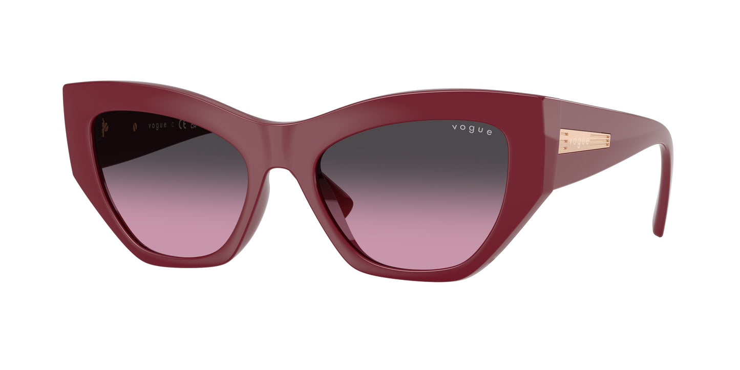 Vogue VO5607S Irregular Sunglasses 287590-Full Cherry 53-140-18 - Color Map Red