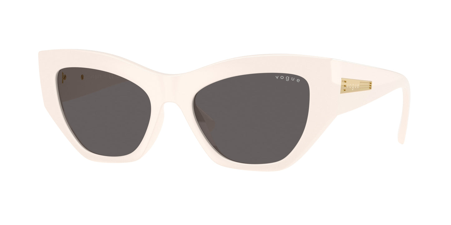 Vogue VO5607S Irregular Sunglasses 312487-Full Ivory 53-140-18 - Color Map White