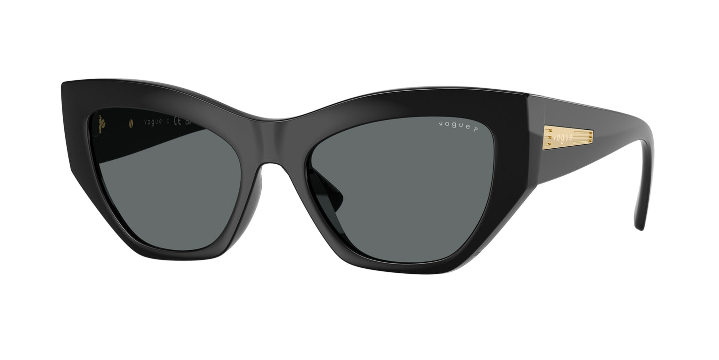 Vogue VO5607S Irregular Sunglasses W44/81-Black 53-140-18 - Color Map Black
