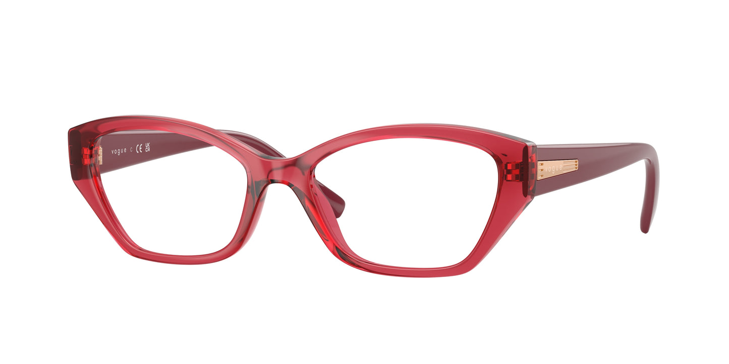 Vogue VO5608 Cat Eye Eyeglasses 3084-Transparent Cherry 53-140-17 - Color Map Violet