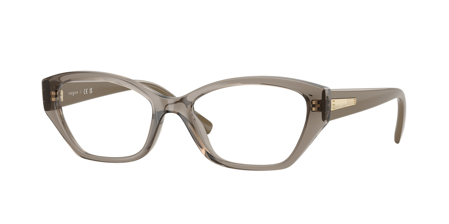 Vogue VO5608 Cat Eye Eyeglasses 3156-Transparent Brown 53-140-17 - Color Map Brown