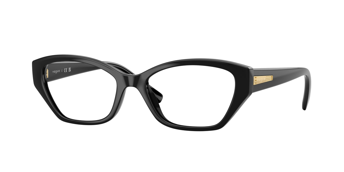 Vogue VO5608 Cat Eye Eyeglasses W44-Black 53-140-17 - Color Map Black