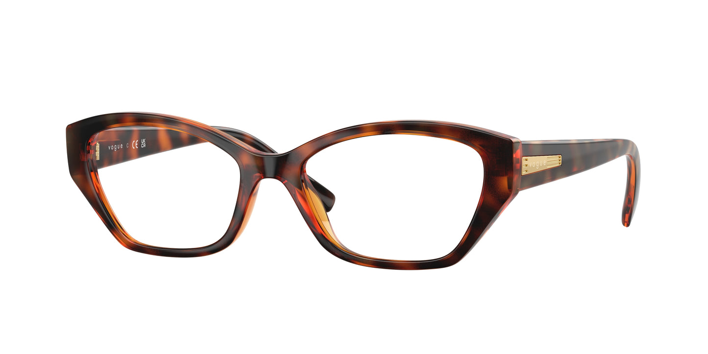 Vogue VO5608 Cat Eye Eyeglasses W656-Dark Havana 53-140-17 - Color Map Brown