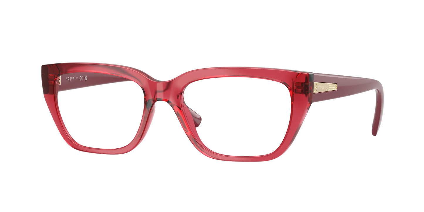 Vogue VO5609 Pillow Eyeglasses 3084-Transparent Cherry 53-140-17 - Color Map Violet