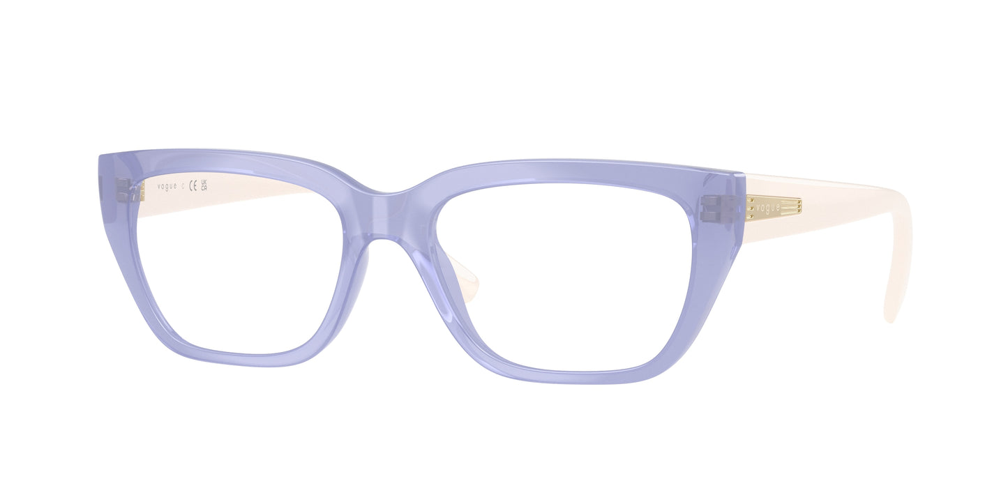 Vogue VO5609 Pillow Eyeglasses 3176-Transparent Light Purple 53-140-17 - Color Map Violet