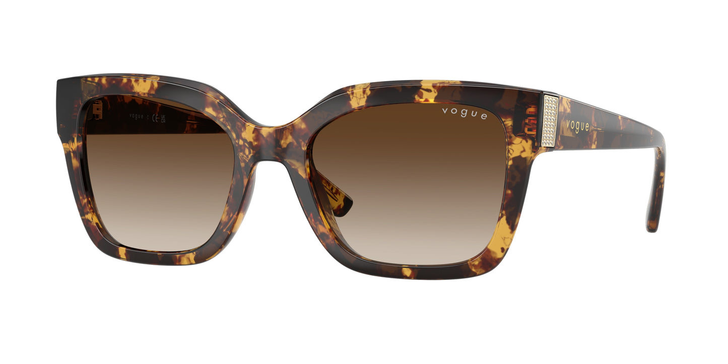 Vogue VO5613SB Square Sunglasses 317913-Honey Havana 54-140-20 - Color Map Tortoise