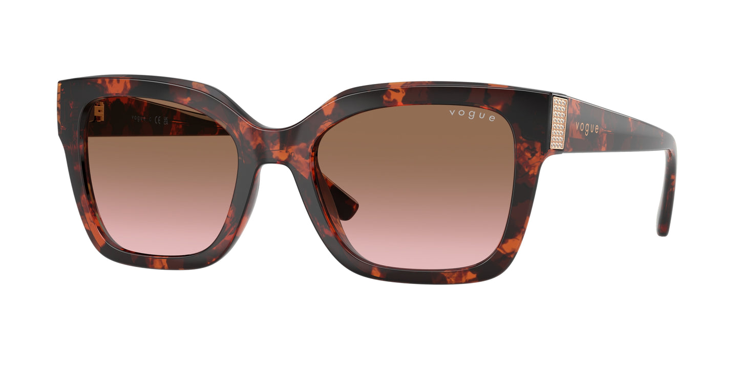 Vogue VO5613SB Square Sunglasses 318014-Red Havana 54-140-20 - Color Map Tortoise
