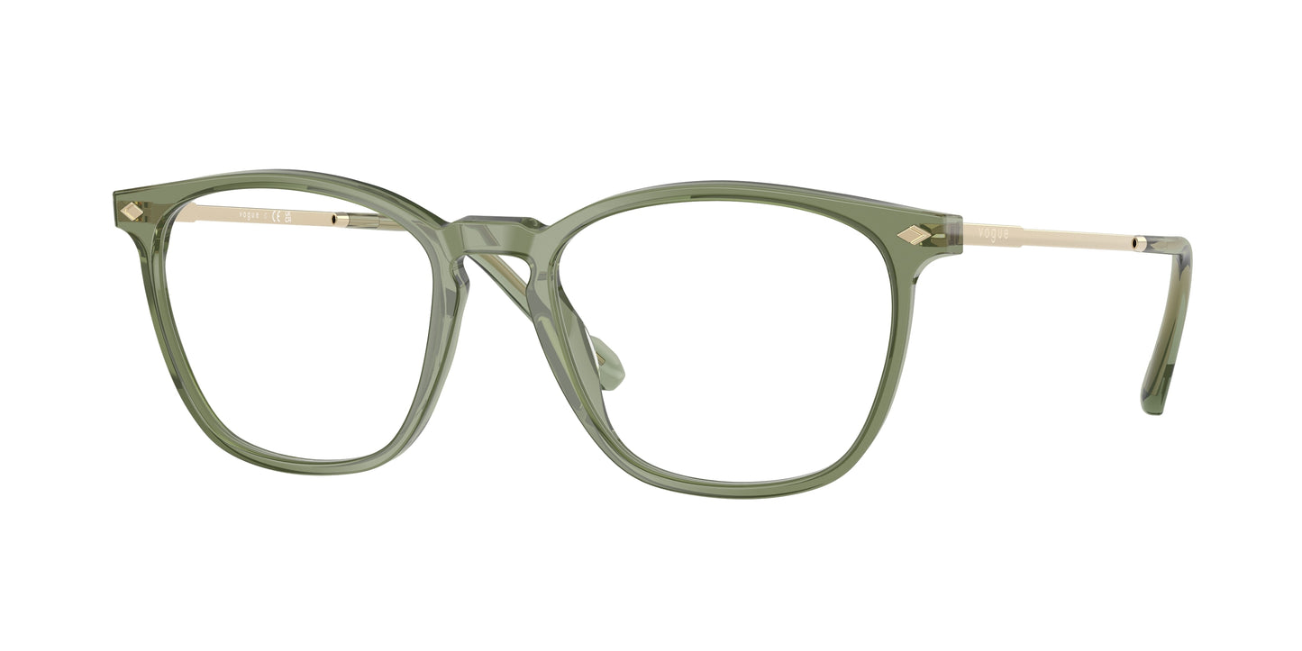 Vogue VO5614 Pillow Eyeglasses 3187-Transparent Green 53-145-18 - Color Map Green