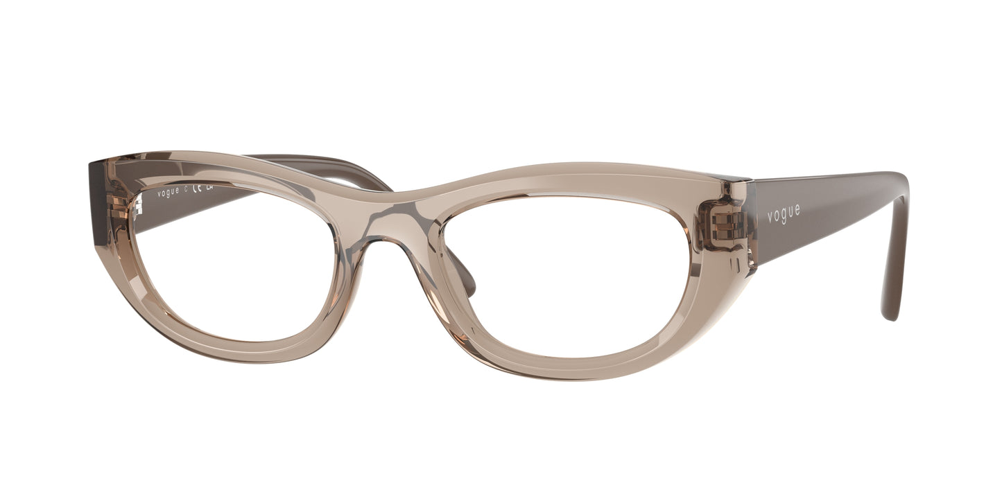 Vogue VO5615 Cat Eye Eyeglasses 3181-Transparent Light Brown 51-140-21 - Color Map Brown