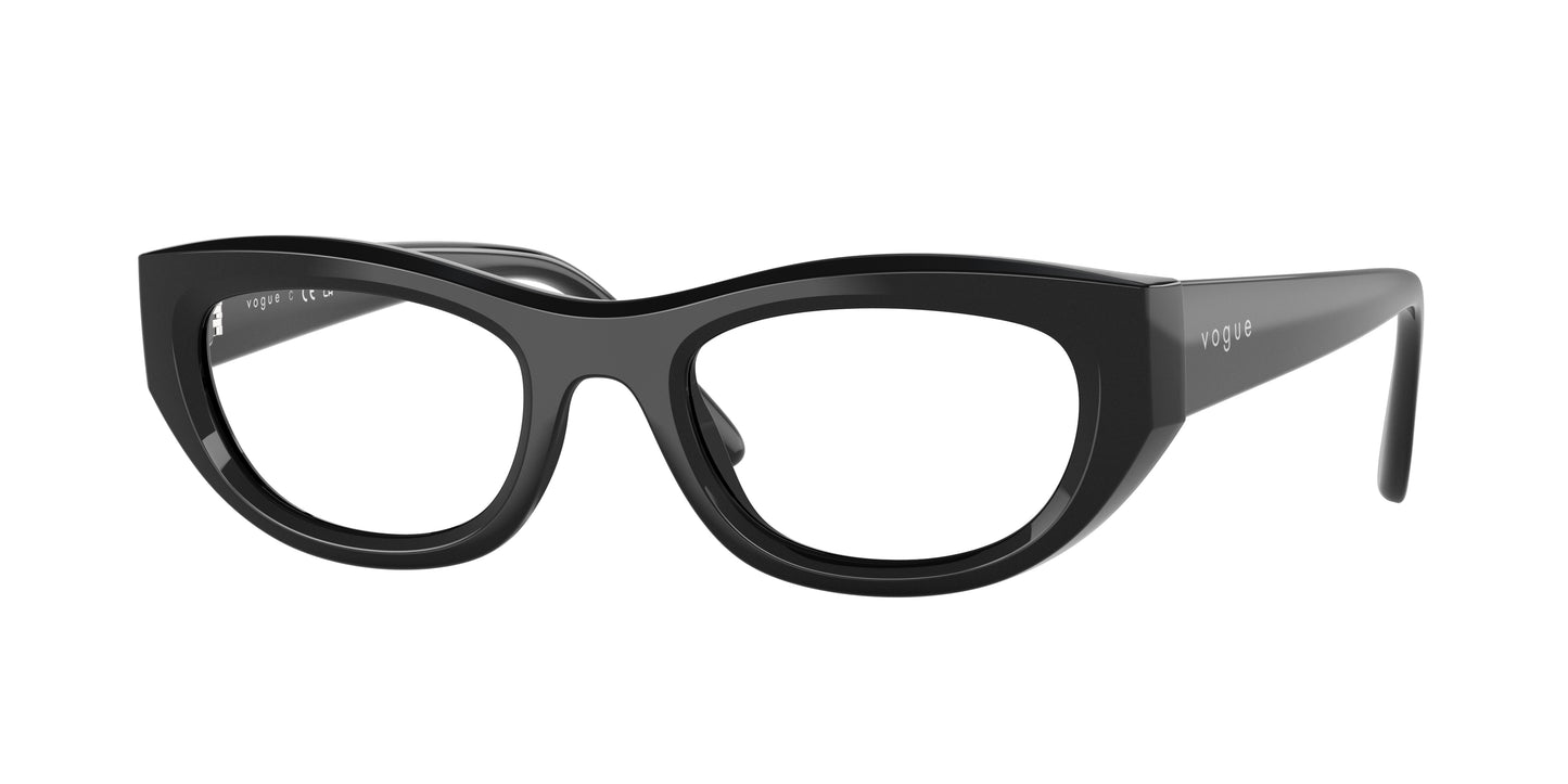 Vogue VO5615 Cat Eye Eyeglasses W44-Black 51-140-21 - Color Map Black