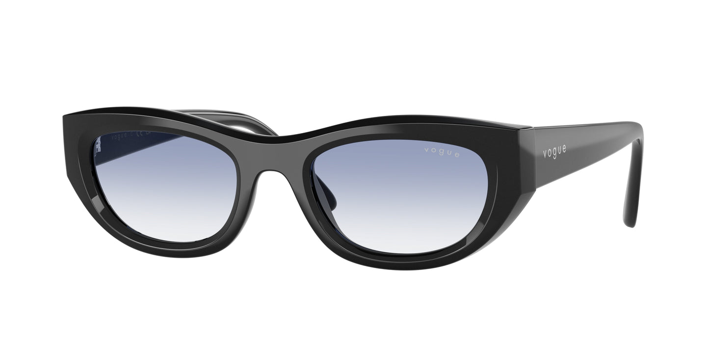 Vogue VO5616S Cat Eye Sunglasses W44/19-Black 51-140-21 - Color Map Black