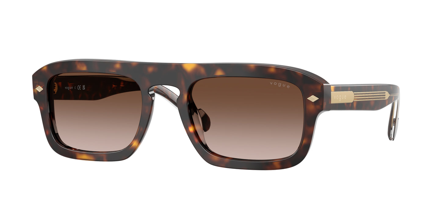 Vogue VO5620S Irregular Sunglasses W65613-Dark Havana 53-145-21 - Color Map Brown