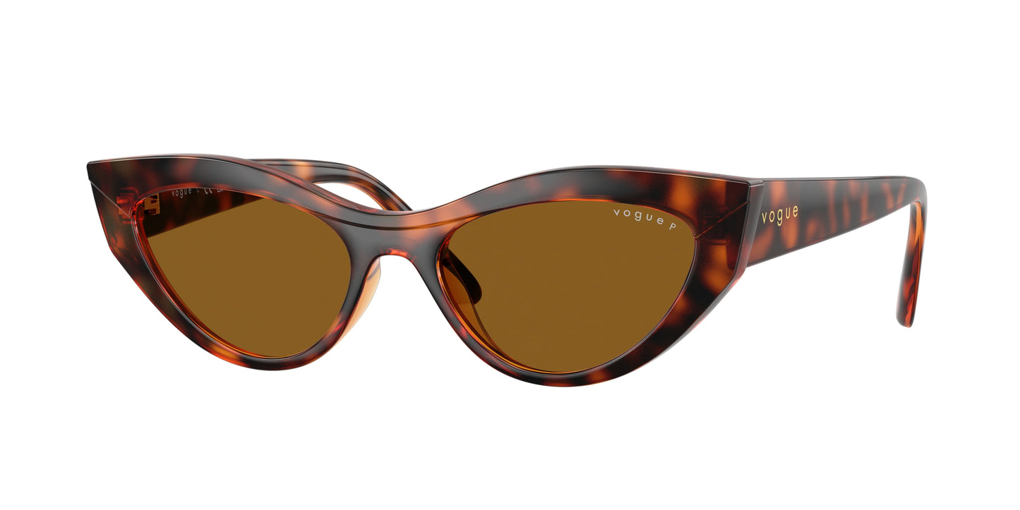 Vogue VO5637SU Cat Eye Sunglasses W65683-Dark Havana 52-140-17 - Color Map Brown