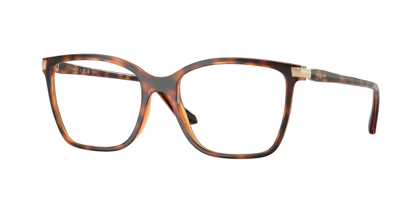 Vogue VO5654 Square Eyeglasses W656-Dark Havana 53-140-17 - Color Map Brown