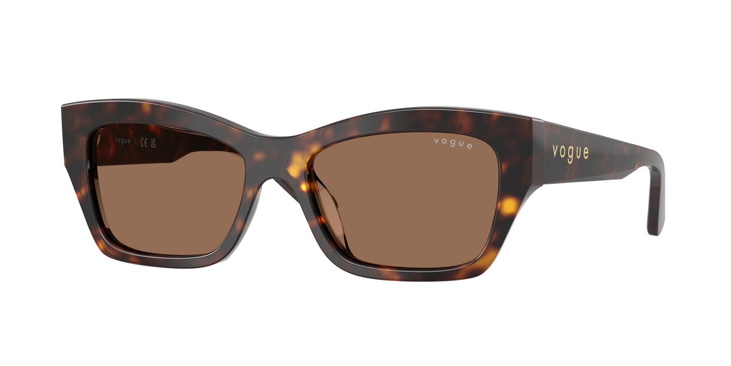 Vogue VO5658SU Butterfly Sunglasses W65673-Dark Havana 53-140-17 - Color Map Brown