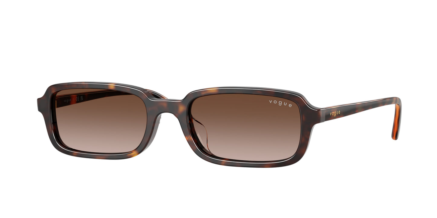 Vogue VO5666SF Pillow Sunglasses W65613-Dark Havana 53-140-19 - Color Map Brown