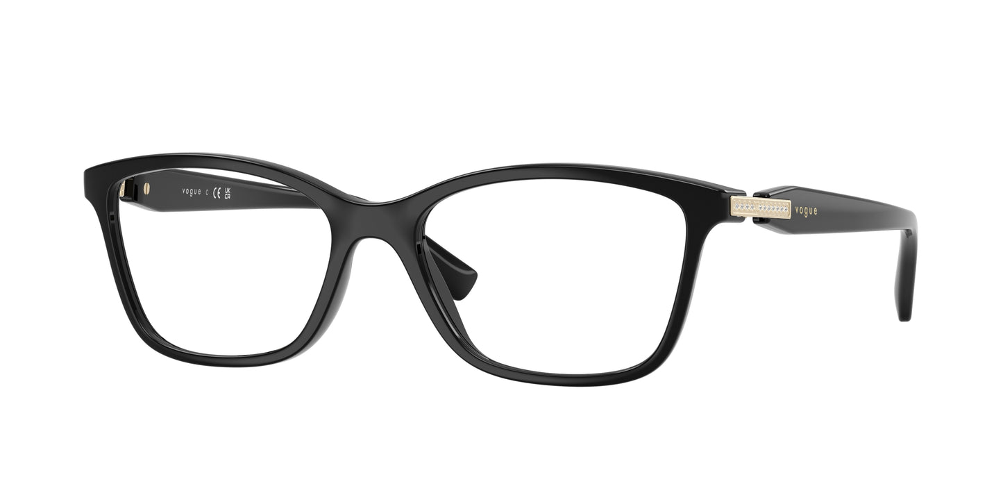 Vogue VO5680B Pillow Eyeglasses W44-Black 54-140-17 - Color Map Black