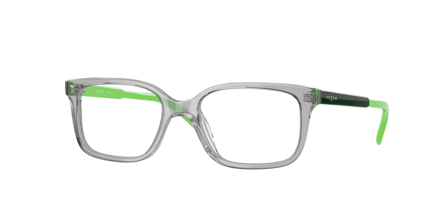 VOGUE JUNIOR OPHTHAL VY2014 Rectangle Eyeglasses 2820-Transparent Grey 47-125-16 - Color Map Grey
