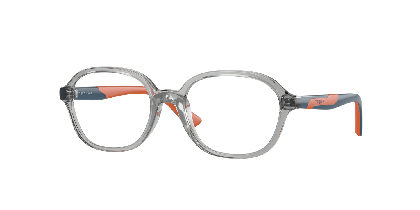 VOGUE JUNIOR OPHTHAL VY2018 Oval Eyeglasses 2283-Transparent Grey 47-125-16 - Color Map Grey