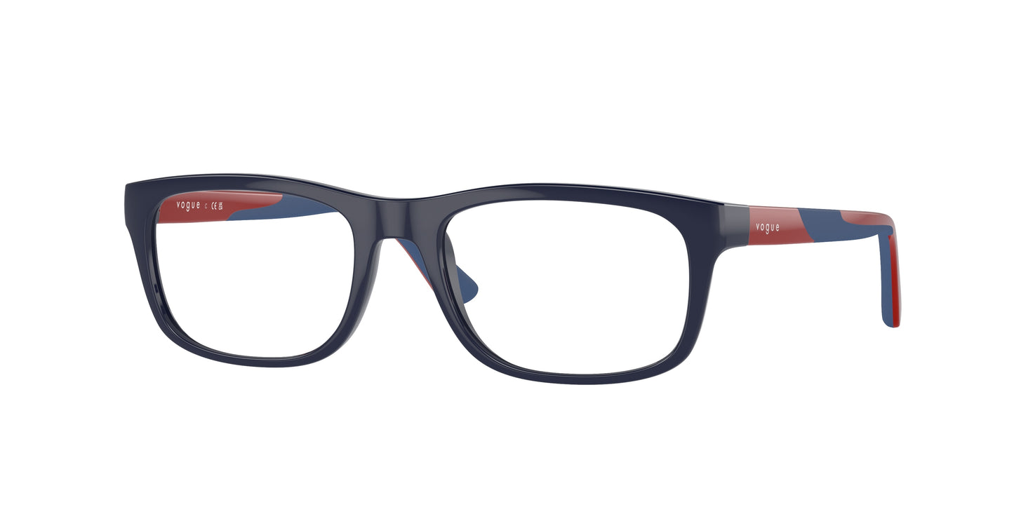 VOGUE JUNIOR OPHTHAL VY2021 Rectangle Eyeglasses 3105-Full Dark Blue 50-130-17 - Color Map Blue