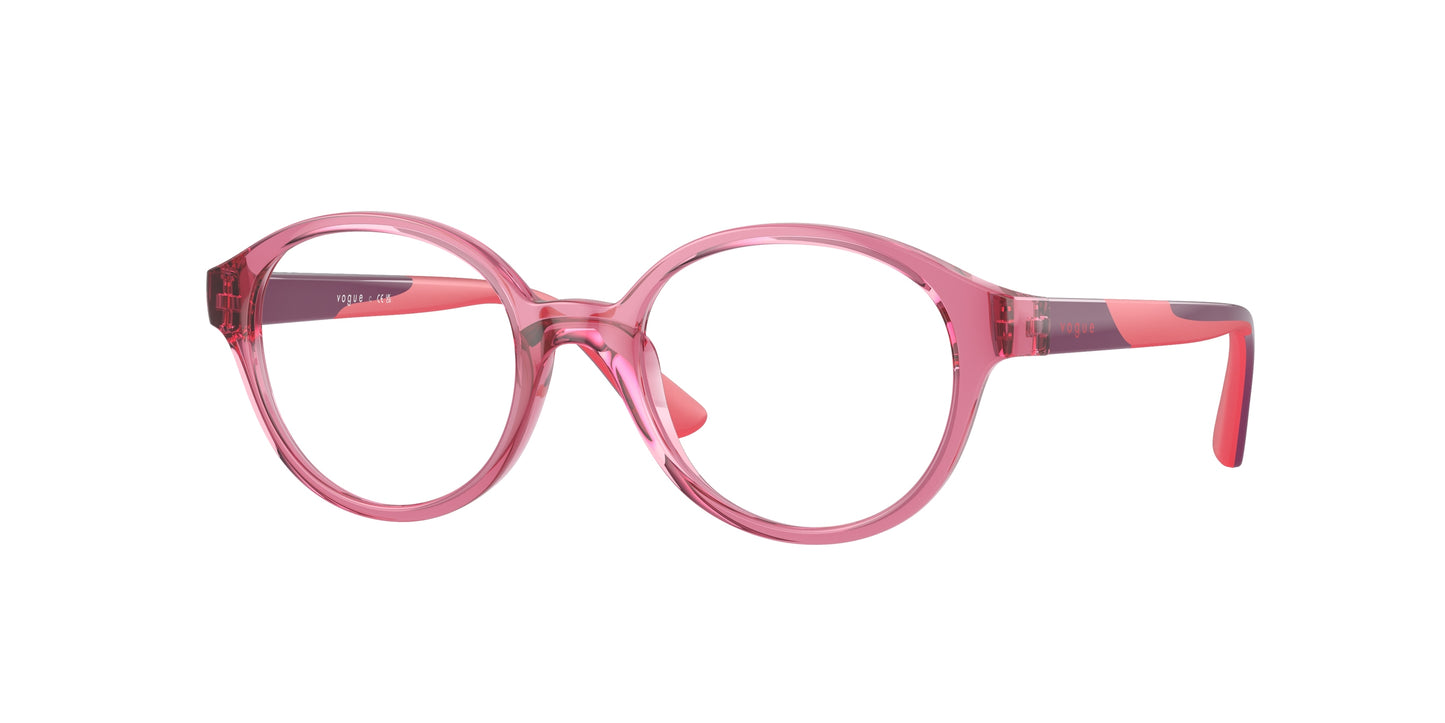 VOGUE JUNIOR OPHTHAL VY2025 Oval Eyeglasses 3065-Transparent Purple 45-125-17 - Color Map Violet